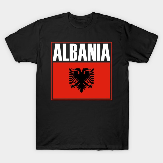 Albania Flag, Cool Albanian Eagle, Albania T-Shirt by Jakavonis